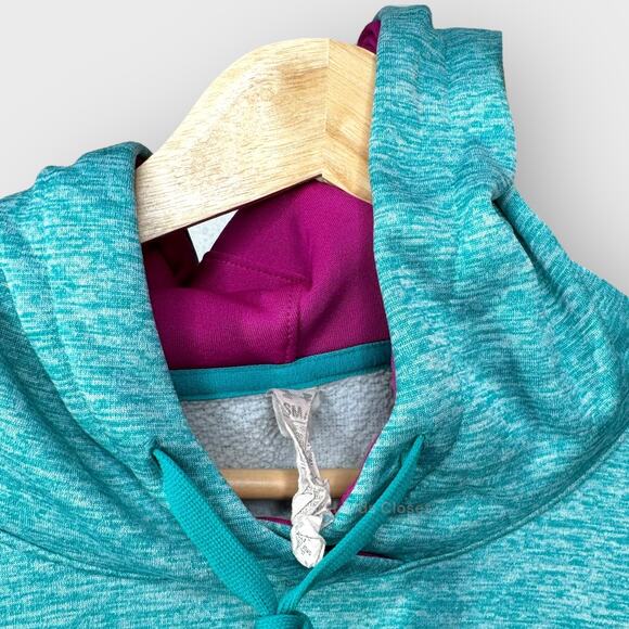 Under Armour Womens Pullover Hoodie Small Turquoise XStorm Fleece Sweatshirt - Picture 3 of 6
